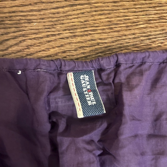 Jean Paul Gaultier Jeans Purple Striped Pleated Blouse - Picture 5 of 6